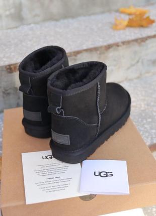 Шикарные ugg mini в черном цвете из теплого меха (осень-зима-весна)😍9 фото