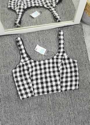 Новый черно-белый топ primark