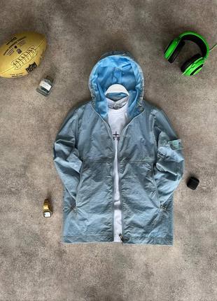 Мужская ветровка stone island raincoat lb original.2 фото