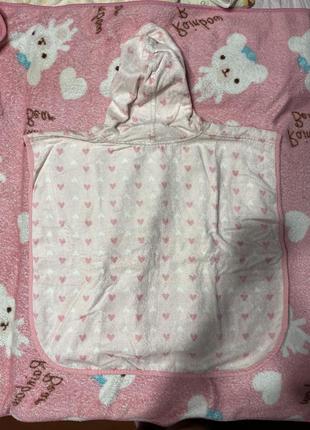 Дитячий рушник з капюшоном mothercare детское полотенце с капюшоном2 фото