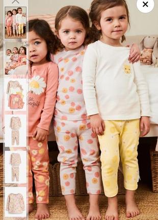 Суперові бавовняні піжамки на дівчат 9міс-8років🐇🐰😍1 фото