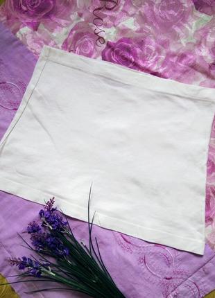 Базовый белый топ бандо new look без бретелей/бюстье для беременной/хлопок2 фото
