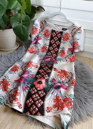 Цветочное платье от oasis, размер s-m