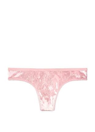 Victorias secret velvet thong panty велюровые стринги размер s1 фото