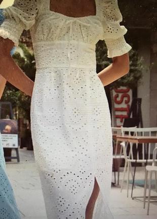 Платье белого цвета gepur р.s-m