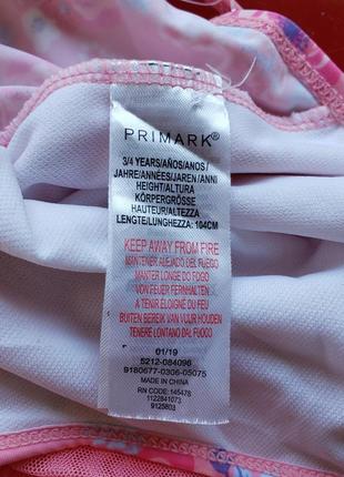 Primark детский слитный купальник девочке 2-3-4г 92-98-104см юбка пачка ту-ту4 фото