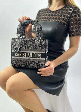 Сумка dior lady d-lite (black)