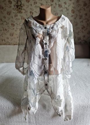 🌟🌟🌟 женская блуза туника niederberger с цветочным принтом1 фото