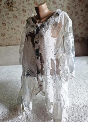 🌟🌟🌟 женская блуза туника niederberger с цветочным принтом2 фото