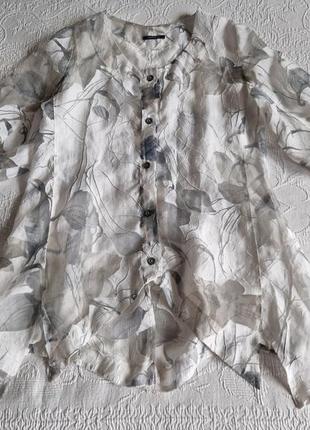 🌟🌟🌟 женская блуза туника niederberger с цветочным принтом4 фото