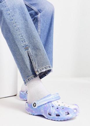Удобные женские клоги crocs сабо с принтом оригинал