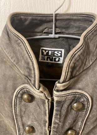 Кожаный жакет куртка бренда yes or no4 фото