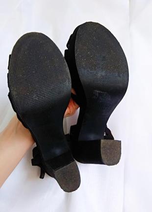 Брендовые женские замшевые босоножки на широком каблуке/босоножки на каблуке new look.7 фото