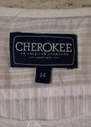 Сорочка cherokee р. 14 бавовна мереживо сітка блуза9 фото