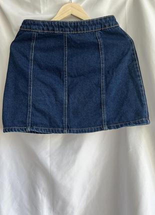 Юбка юбка мини деним джинсовая miss selfridge5 фото