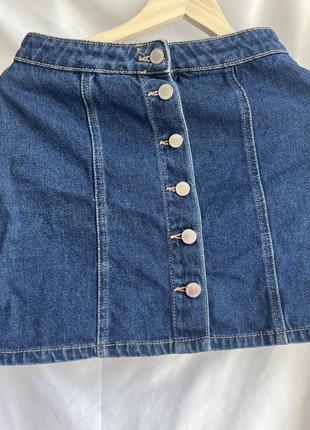 Юбка юбка мини деним джинсовая miss selfridge4 фото