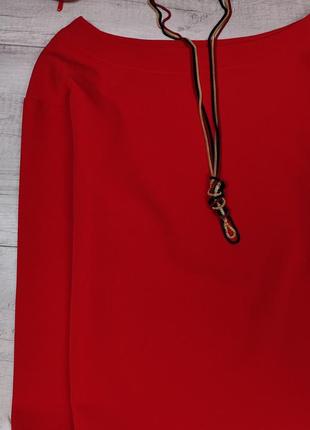 Женский красный объемный брючный костюм karelle's блуза с длинным рукавом и кюлоты размер s6 фото