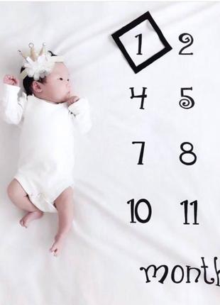 Фотоплед для фото дитини по місяцям фотофон подарунок новонародженому
