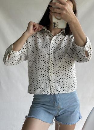 Блуза в горох/летняя блуза /4 фото