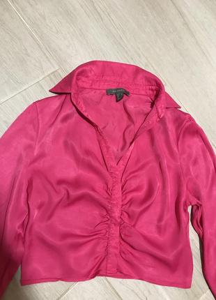 Рожева укорочена рубашка блузa primark 💗2 фото