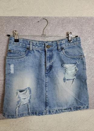 Фирменная джинсовая юбка юбка4 фото