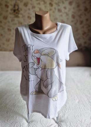 Женская городская футболка disney  с забавным изображением зайчик