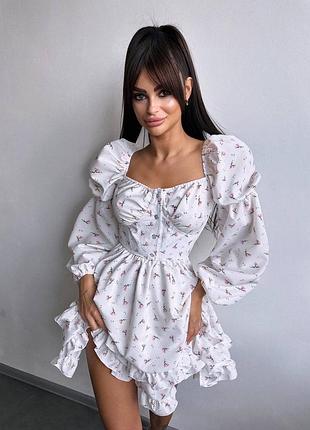 Льняное платье