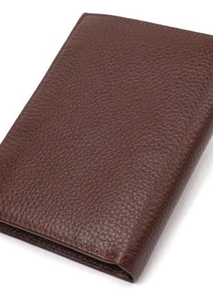 Мужской современный кошелек вертикального формата из натуральной кожи canpellini 21756 коричневый2 фото
