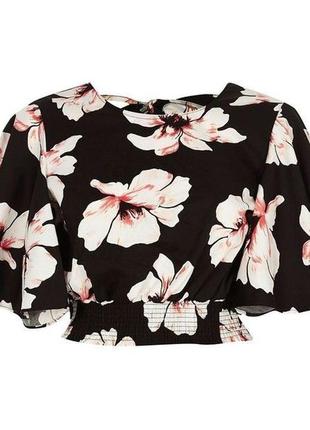 Качественный хлопок 100% коттон блуза топ цветочный принт 🖤river island🖤2 фото