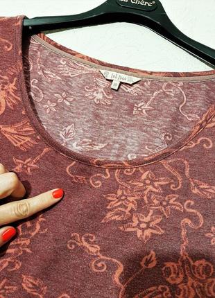 Fat face брендовая летняя кофточка футболка бордовая цветная полубатал короткие рукава р50 52 жіноча9 фото