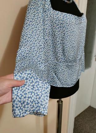 Блуза женская стильная тренд цветочный принт3 фото