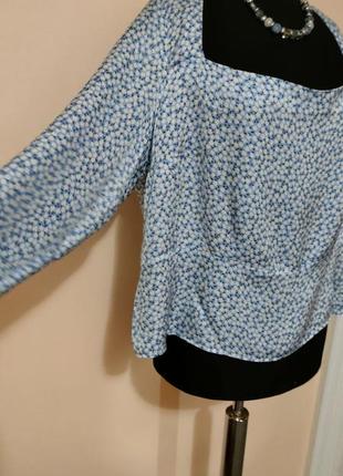 Блуза женская стильная тренд цветочный принт2 фото