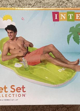 Шезлонг для басейну intex