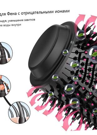 Фен щітка гребінець 3в1 one step hair dryer 1000 вт 3 режими випрямляч для укладання волосся стайлер3 фото