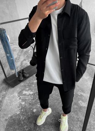 Костюм чоловічий рубашка+брюки чорний2 фото
