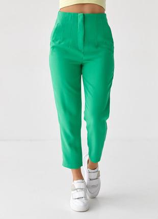 Классические брюки со стрелками perry - зеленый цвет, s (есть размеры)6 фото