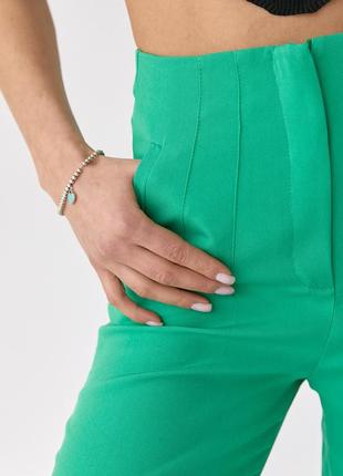 Классические брюки со стрелками perry - зеленый цвет, s (есть размеры)4 фото