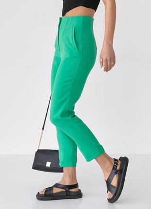 Классические брюки со стрелками perry - зеленый цвет, s (есть размеры)5 фото