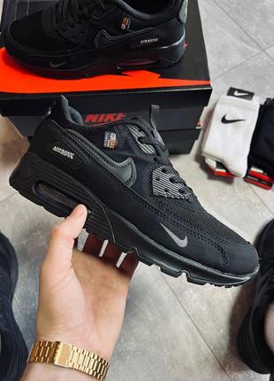 Чоловічі кросівки nike air max 90 black кроссовки мужские найк аир макс черные
