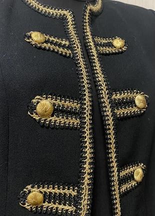Черный пиджак в гусарском милитари стиль2 фото