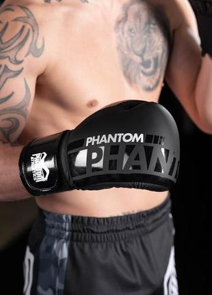 Боксерські рукавиці phantom apex speed black 16 унцій (капа в подарунок)5 фото