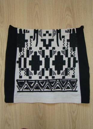 Мини-юбка zara w&b collection с вышивкой1 фото