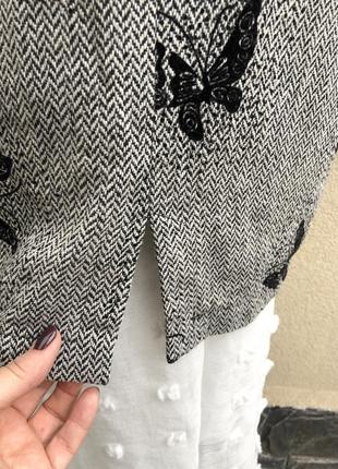 Шерсть блуза,кофточка,туніка в оксамитові метелики,джемпер,7 фото