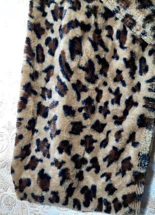 Снуд из искусственного меха, шарф, леопардовы хомут3 фото