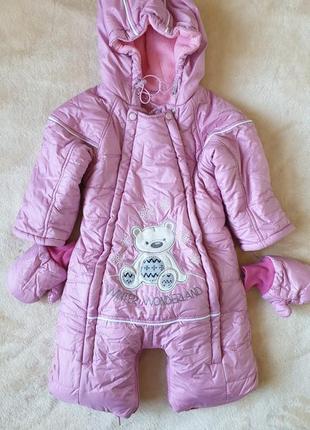 Зимний комбинезон трансформер на девочку