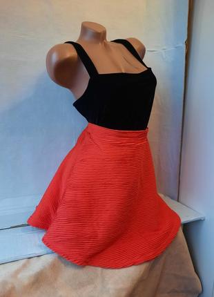 Женская юбка оранжевая клеш, клешная юбочка, юбочка, юбка, юбочка2 фото