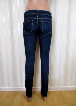 Скинни темно синие с потертостями benetton jeans5 фото