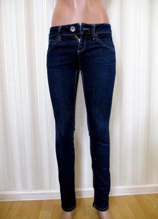Скинни темно синие с потертостями benetton jeans3 фото