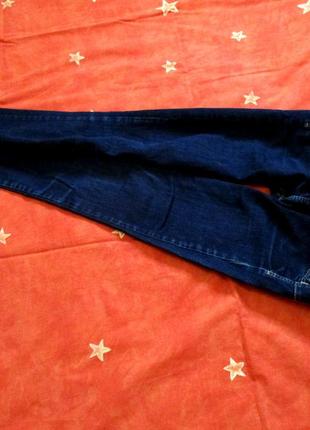 Скинни темно синие с потертостями benetton jeans9 фото