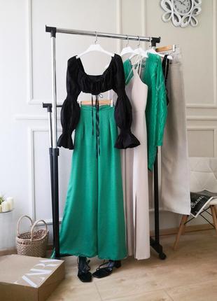 Брюки zara широкие брюки